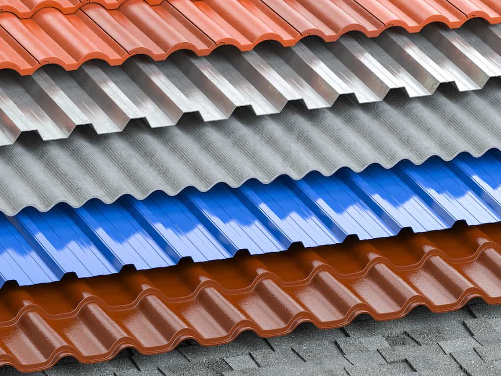a variety of metal roof colors
